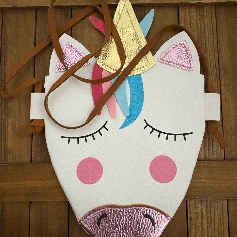 Unicorn Kids Bag with Pink and Blue Accents